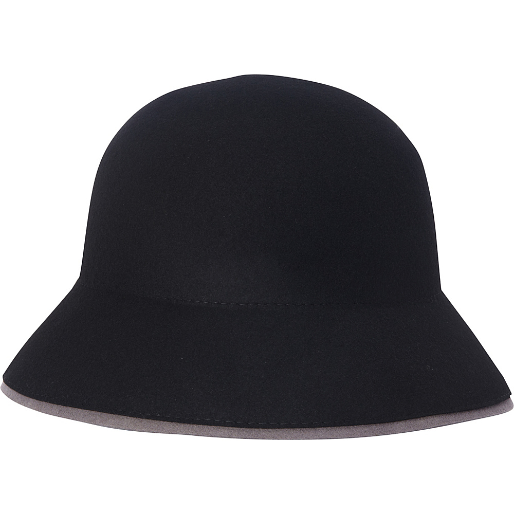 Adora Hats Wool Felt Cloche Hat Black Adora Hats Hats Gloves Scarves