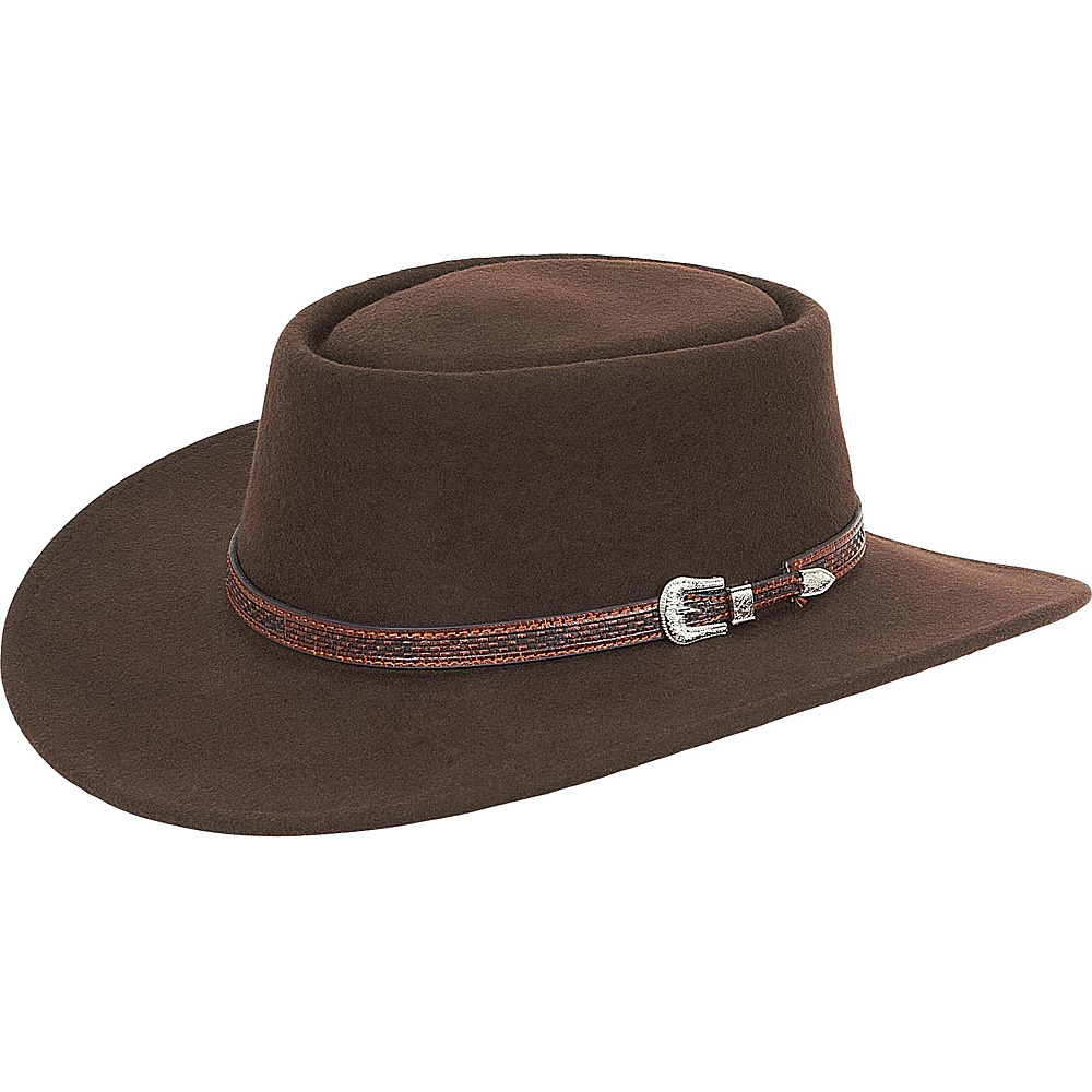 Adora Hats Wool Felt Western Hat Brown Adora Hats Hats Gloves Scarves