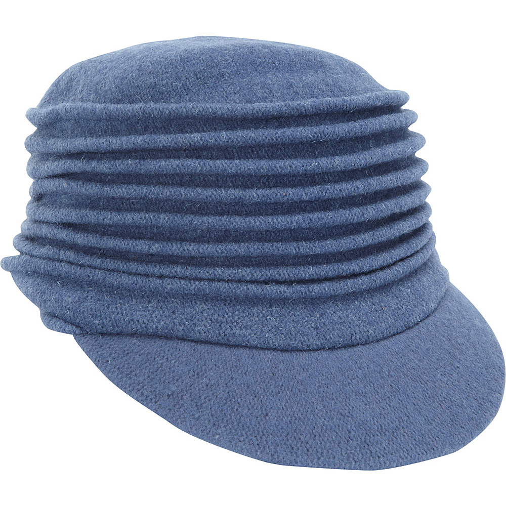 Adora Hats Wool Accordion Cadet Hat Blue Adora Hats Hats