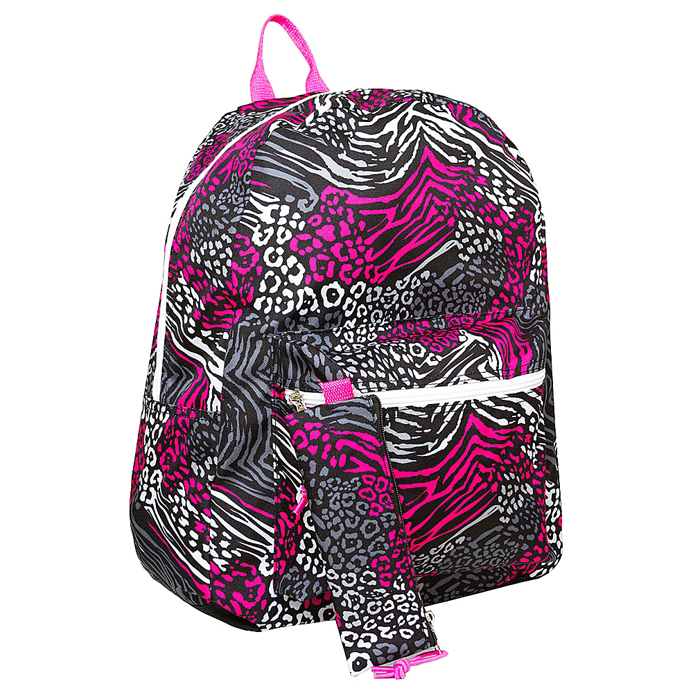 MKF Collection Girls Back To School Backpack with Matching Pencil Pouch Pink MKF Collection Everyday Backpacks