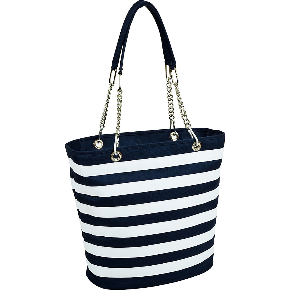 Picnic at Ascot Insulated Fashion Cooler Bag 22 Can Tote Blue amp; White Picnic at Ascot Outdoor Coolers