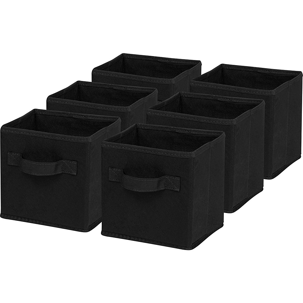 Honey Can Do 6 Pack Mini Non Woven Foldable Cube Black Honey Can Do All Purpose Totes