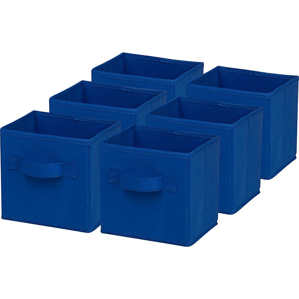 Honey Can Do 6 Pack Mini Non Woven Foldable Cube blue Honey Can Do All Purpose Totes