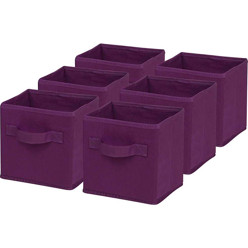 Honey Can Do 6 Pack Mini Non Woven Foldable Cube purple Honey Can Do All Purpose Totes