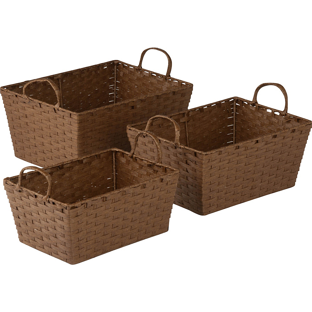 Honey Can Do 3 Piece Paper Rope Basket Set brown Honey Can Do Travel Health Beauty