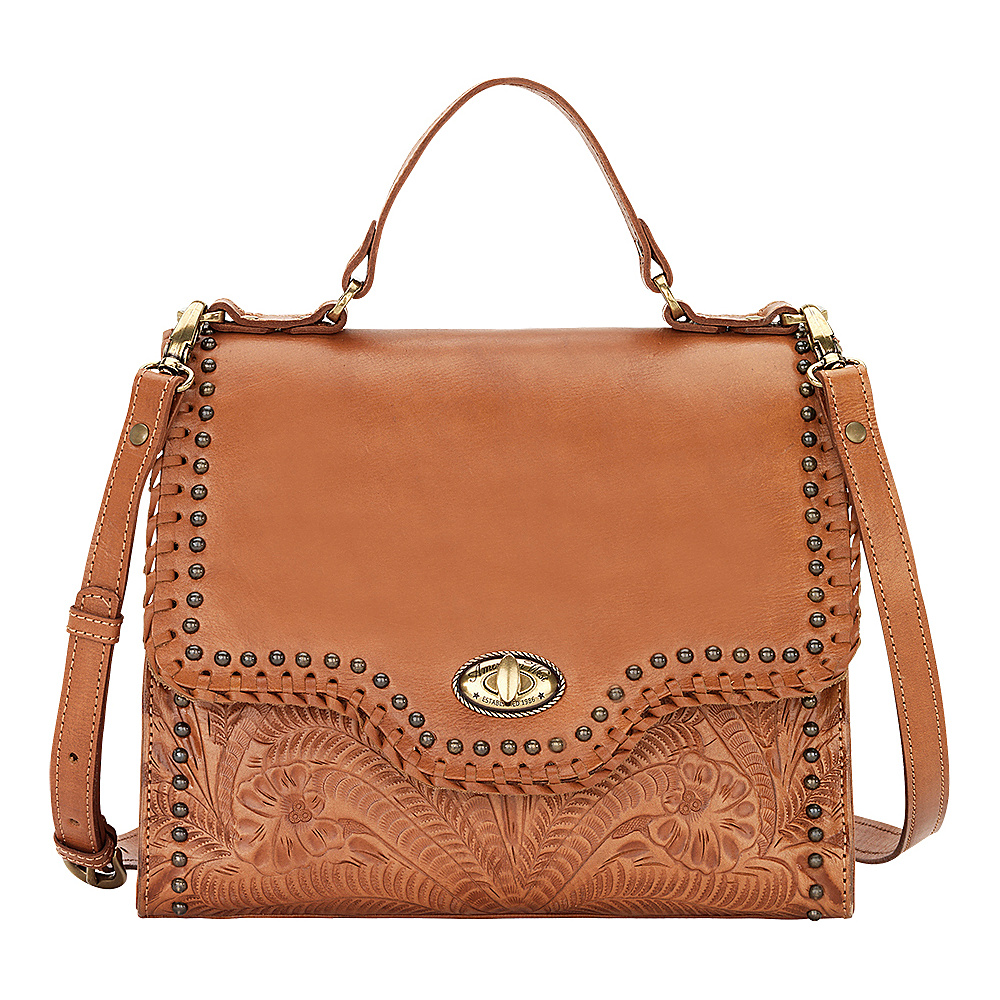 American West Hidalgo Top Handle Convertible Flap Bag Golden Tan American West Leather Handbags