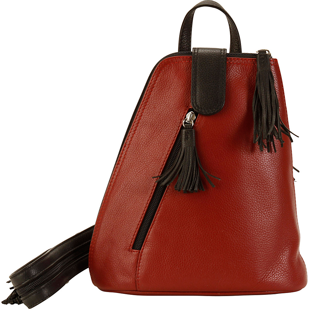 Hadaki Backpack Deep Red Hadaki Leather Handbags