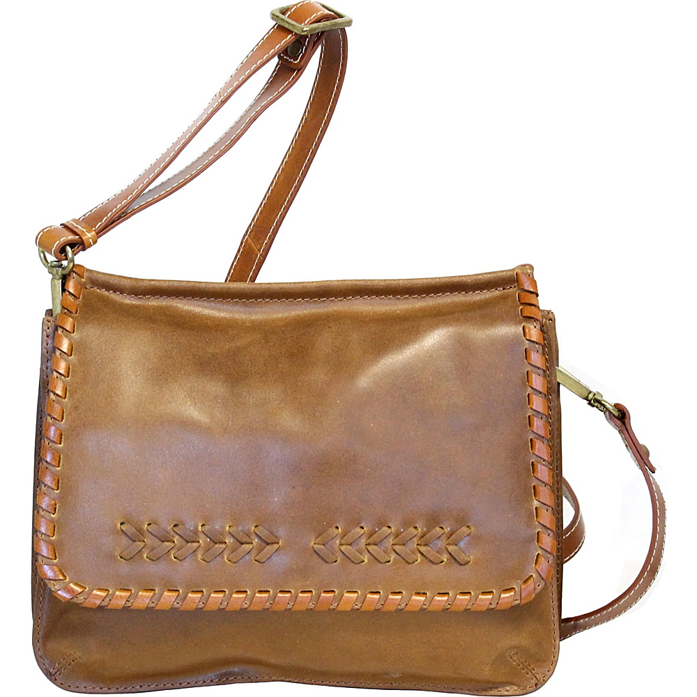 Nino Bossi Peony Petal Crossbody Saddle Nino Bossi Leather Handbags