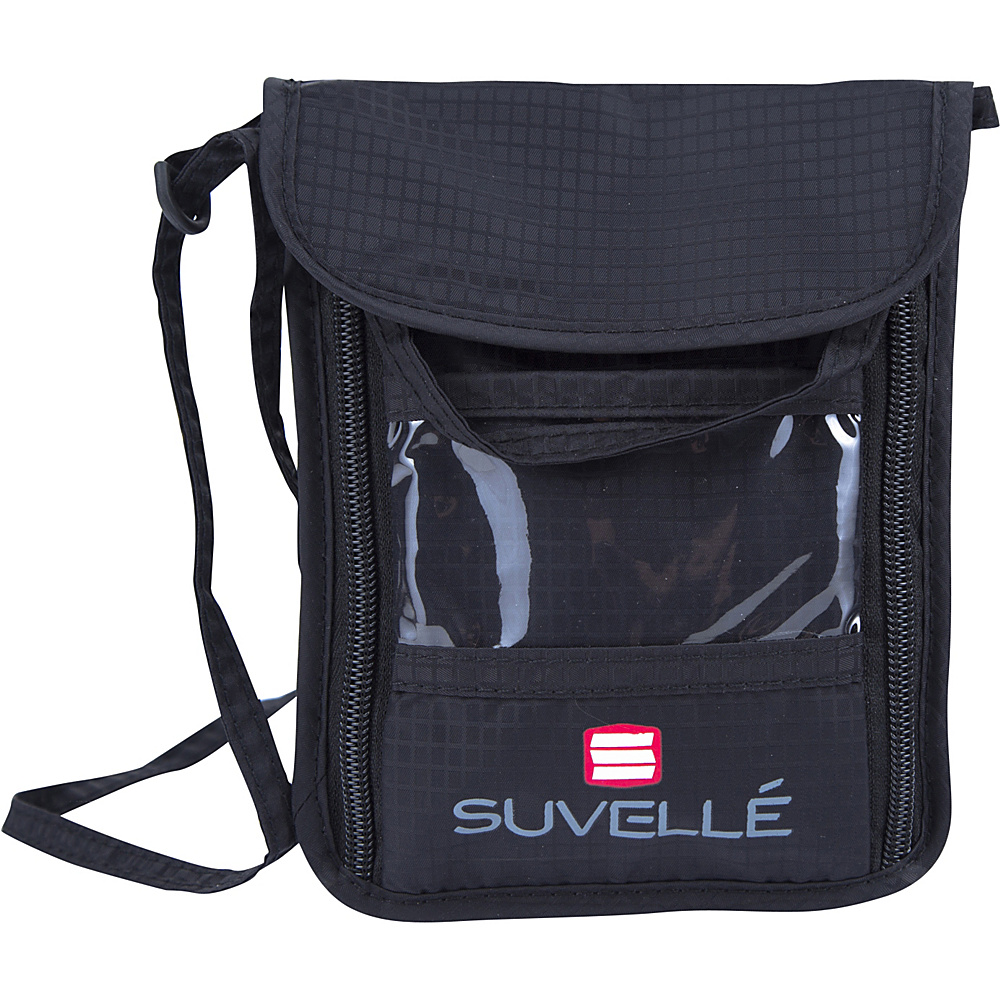 Suvelle RFID Neck Pouch Organizer and Travel Wallet Black Suvelle Travel Wallets