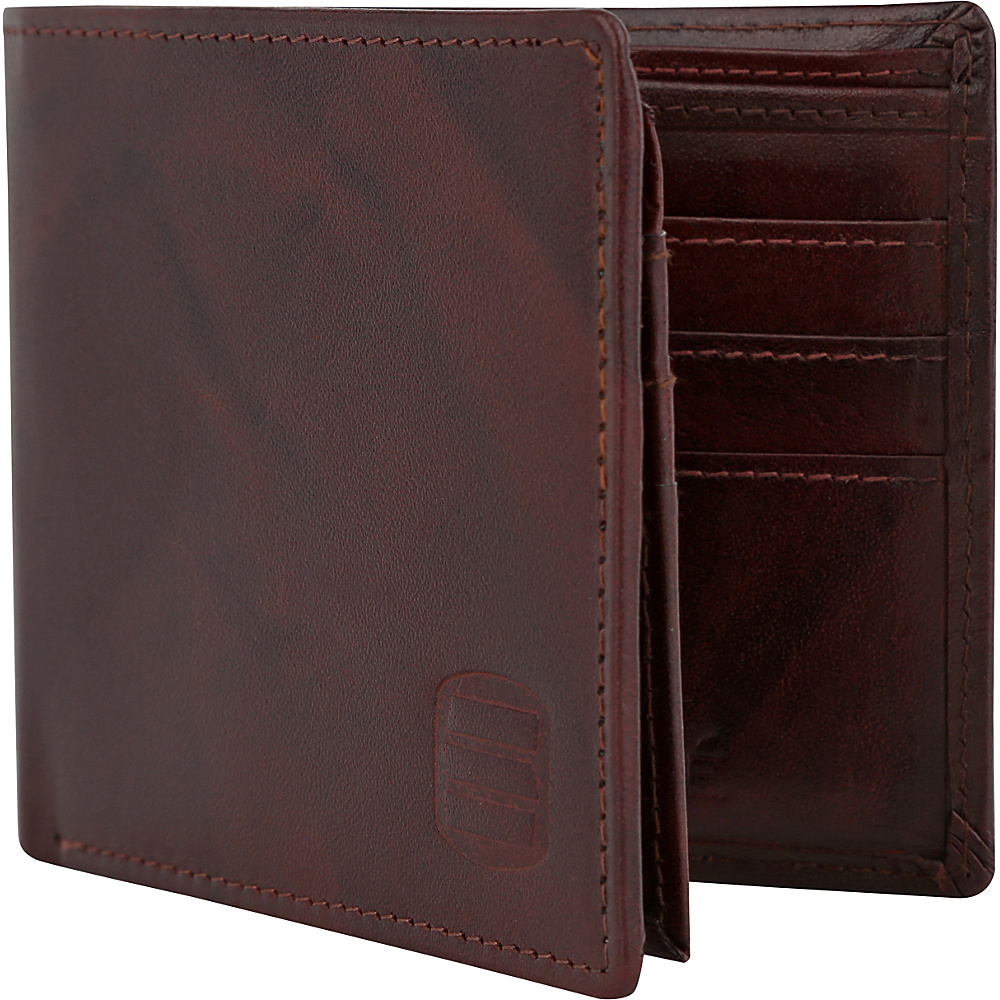 Suvelle Bifold Mens Genuine Leather Slim RFID Wallet Brown Suvelle Men s Wallets