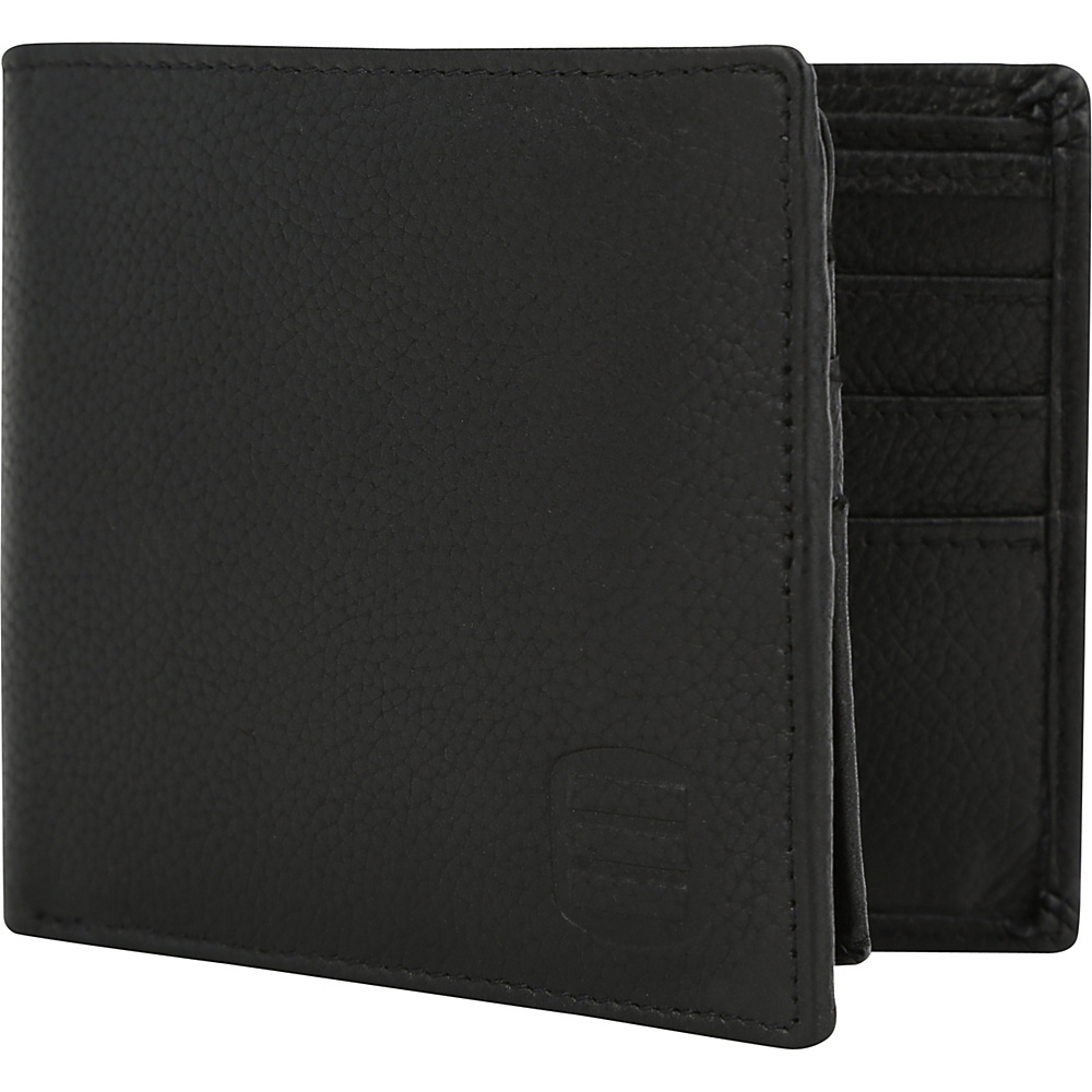 Suvelle Bifold Mens Genuine Leather Slim RFID Wallet Black Suvelle Men s Wallets