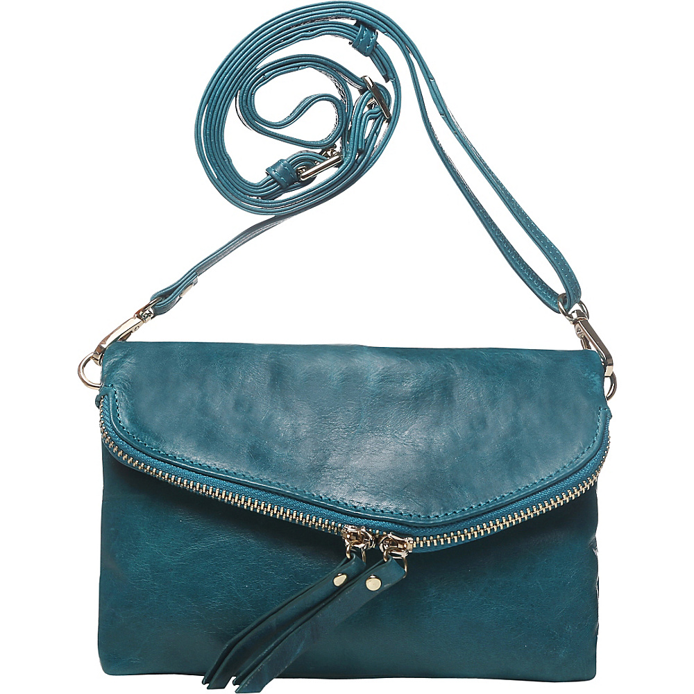 Vicenzo Leather Rosa Leather Crossbody Turquoise Vicenzo Leather Leather Handbags