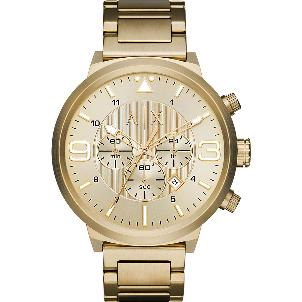 A X Armani Exchange Street Stainless Chronograph Watch Gold A X Armani Exchange Watches