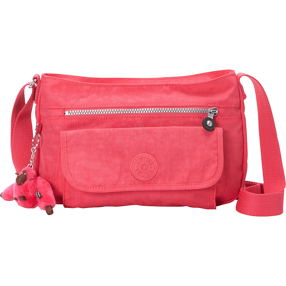 Kipling Syro Crossbody Bag Retired Colors Vibrant Pink Kipling Fabric Handbags
