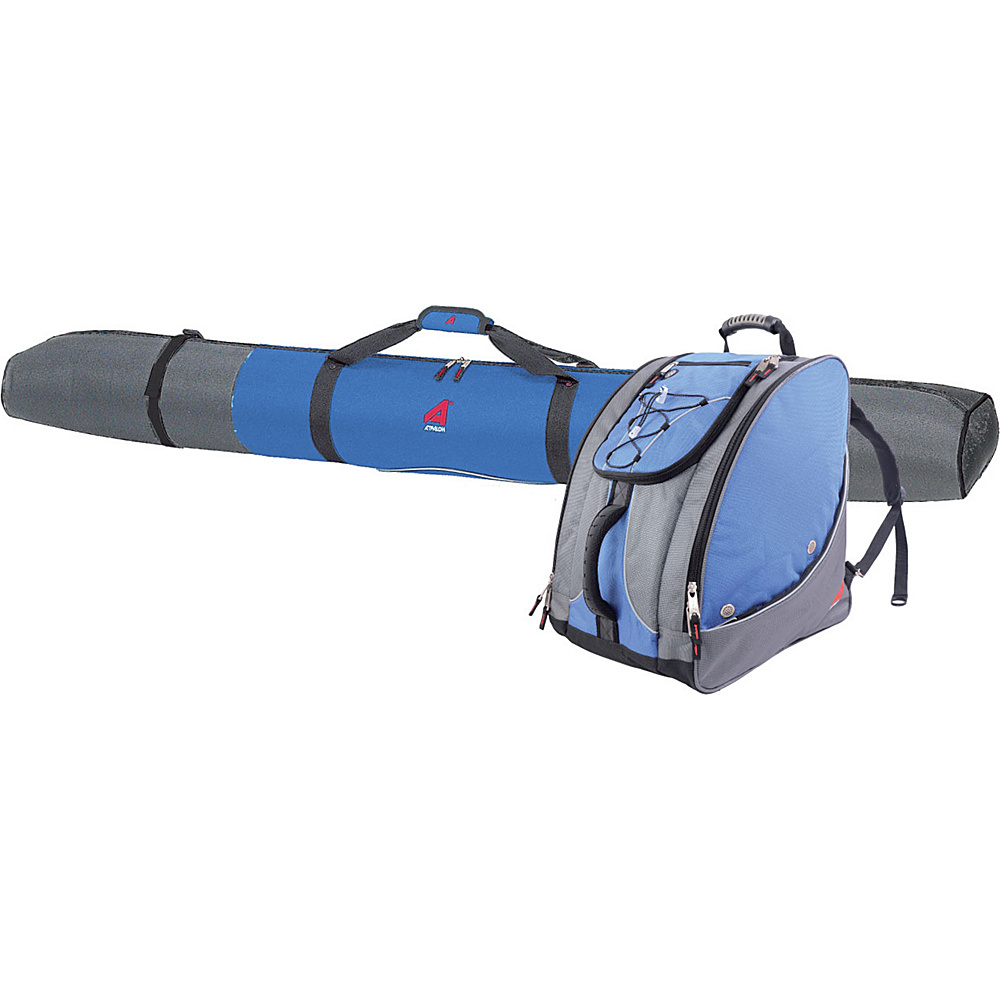 Athalon 2 Pc Deluxe Ski and Boot Bag Set GlacierBlue Athalon Ski and Snowboard Bags