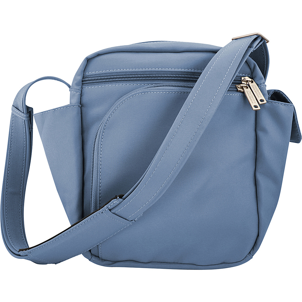 BeSafe by DayMakers Anti Theft 7 Pocket Messenger with Organizer Sky Blue BeSafe by DayMakers Fabric Handbags