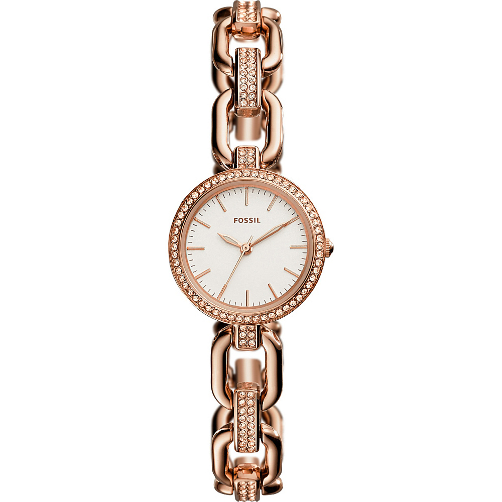 Fossil Kerstyn Three Hand Stainless Steel Watch Rose Gold Fossil Watches