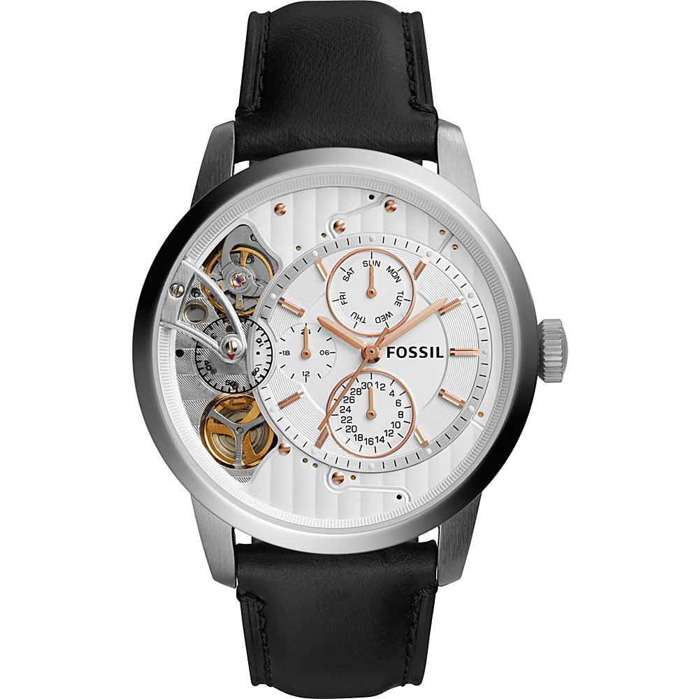 Fossil Townsman Twist Multifunction Leather Watch Black Fossil Watches