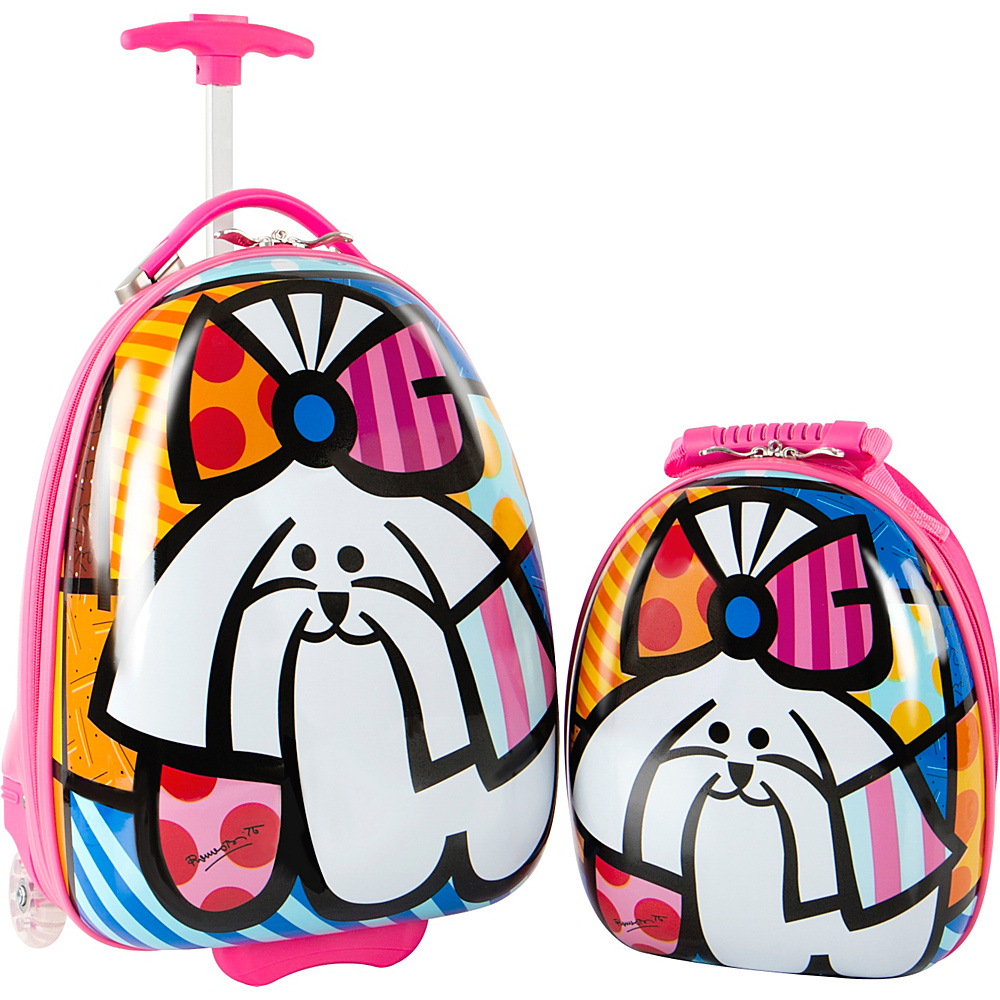 Heys America Britto Egg Shape Luggage with Backpack Multi Britto Dog Heys America Luggage Sets