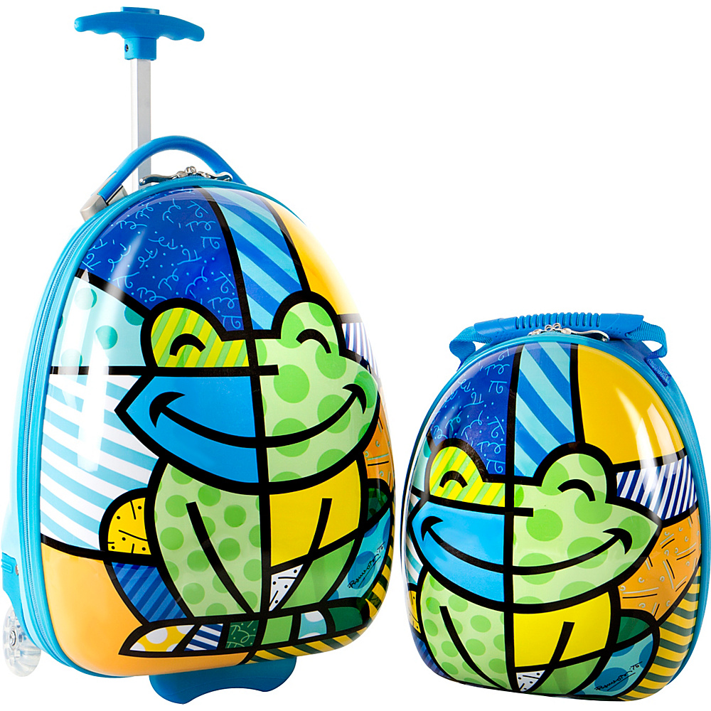 Heys America Britto Egg Shape Luggage with Backpack Multi Britto Frog Heys America Luggage Sets