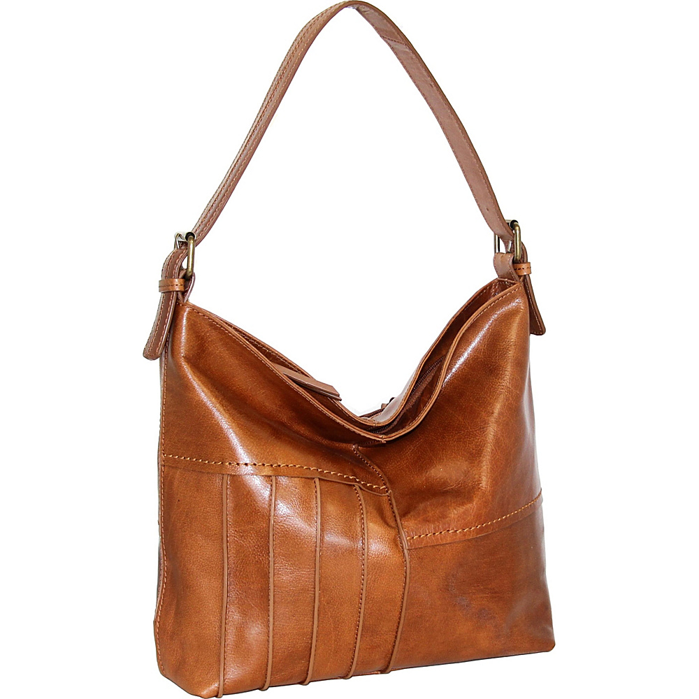 Nino Bossi Lilac Bouquet Shoulder Bag Cognac Nino Bossi Leather Handbags