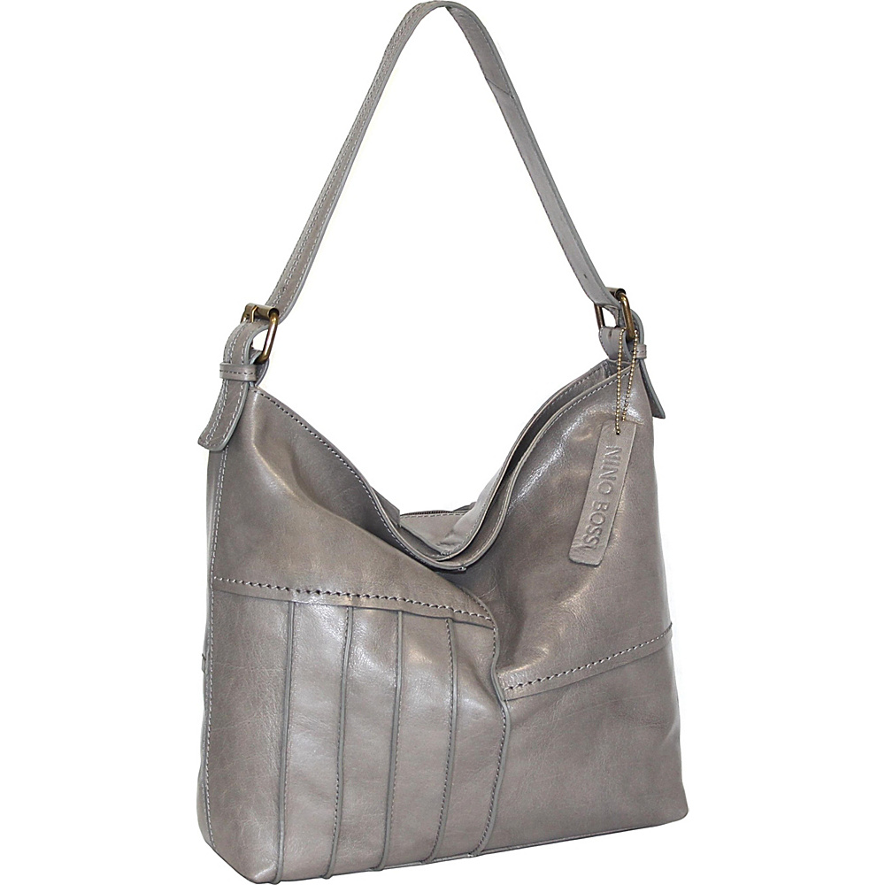 Nino Bossi Lilac Bouquet Shoulder Bag Stone Nino Bossi Leather Handbags