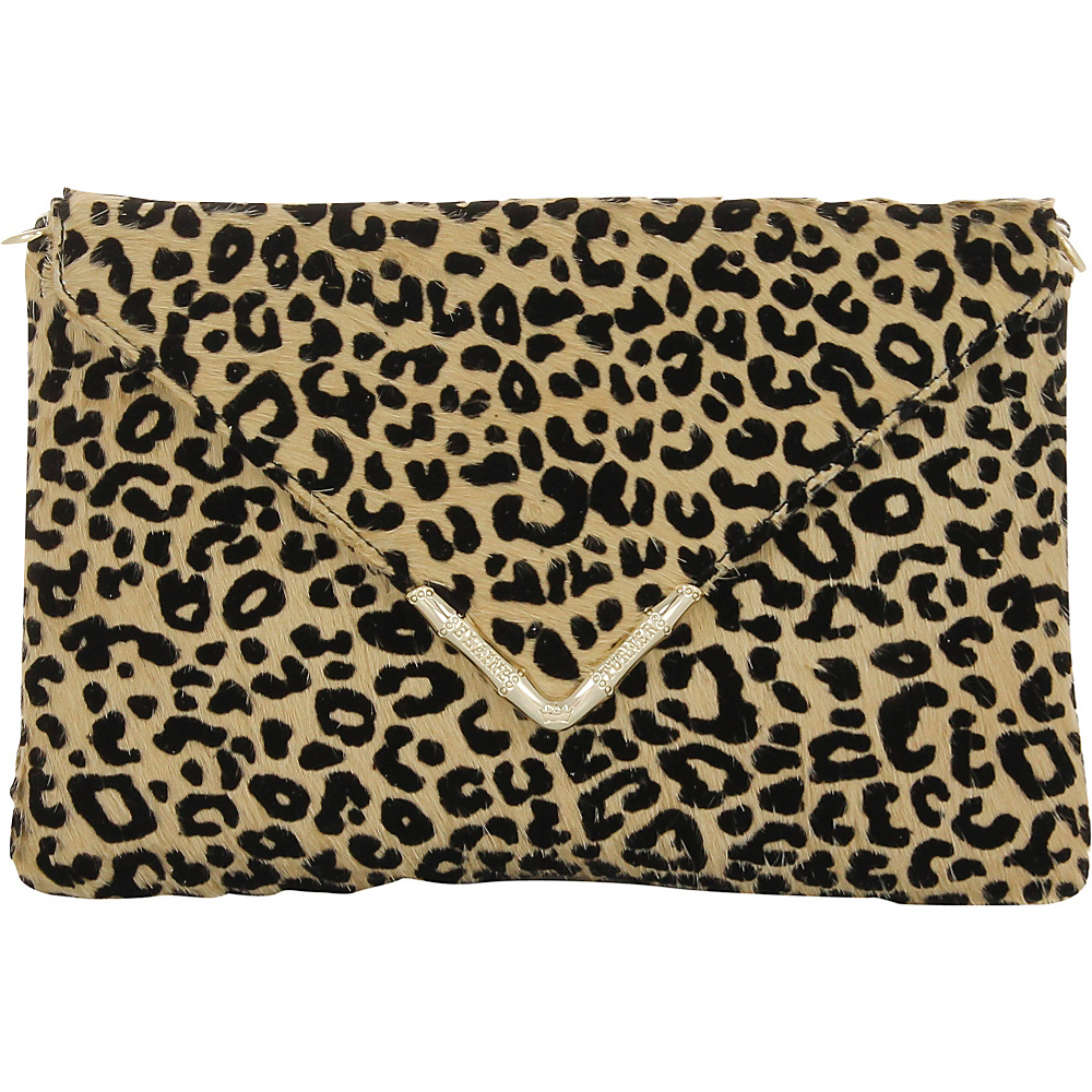 Elaine Turner Bella Clutch Flocked Cheetah Haircalf Elaine Turner Designer Handbags