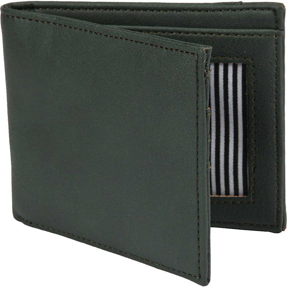1Voice The Vault RFID Blocking Leather Wallet Dark Green 1Voice Men s Wallets