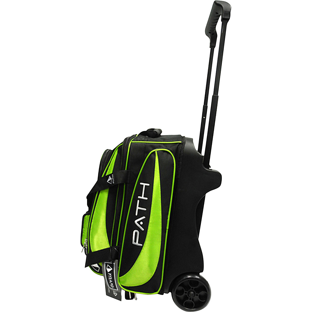 Pyramid Path Double Deluxe Roller Bowling Bag Lime Green Pyramid Bowling Bags