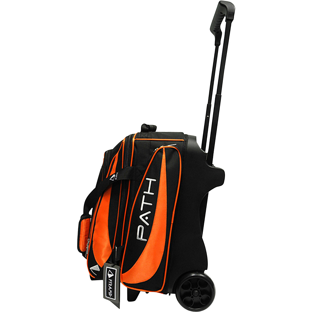 Pyramid Path Double Deluxe Roller Bowling Bag Orange Pyramid Bowling Bags