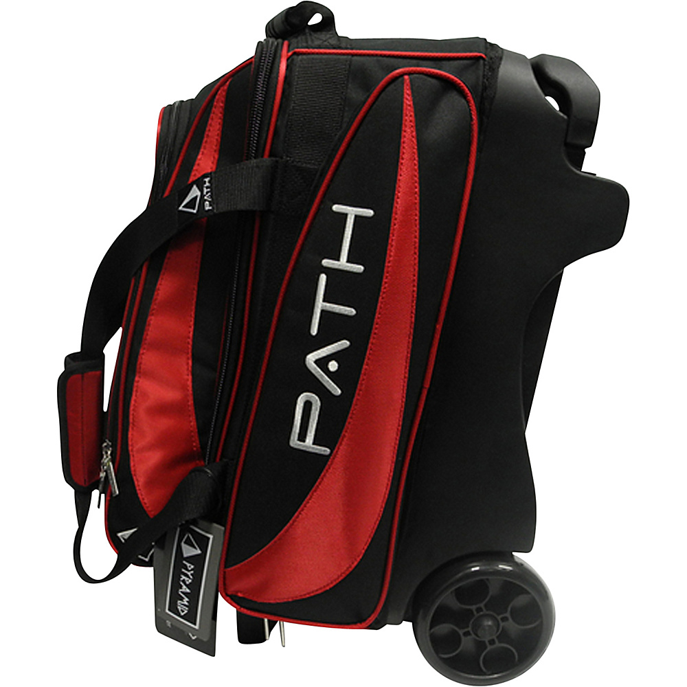 Pyramid Path Double Deluxe Roller Bowling Bag Red Pyramid Bowling Bags