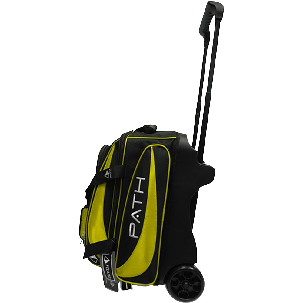 Pyramid Path Double Deluxe Roller Bowling Bag Yellow Pyramid Bowling Bags