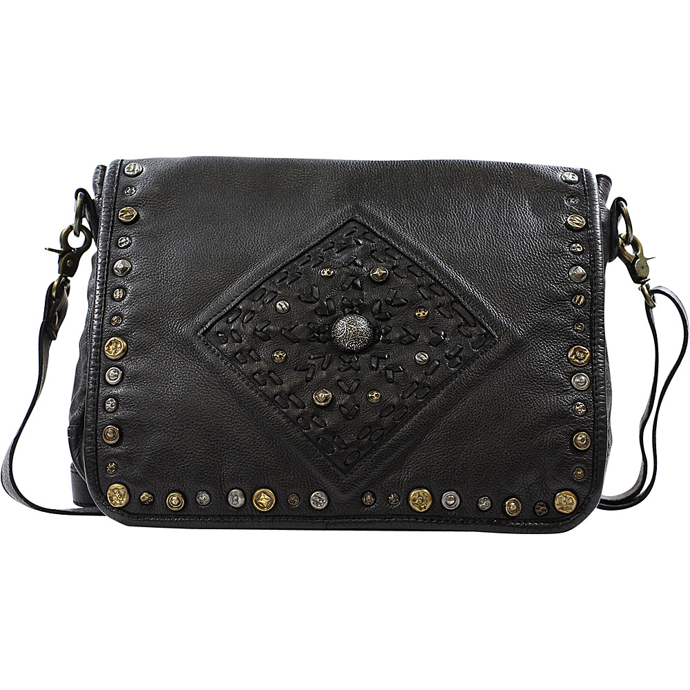 Old Trend Lone Road Messenger Bag Black Old Trend Leather Handbags