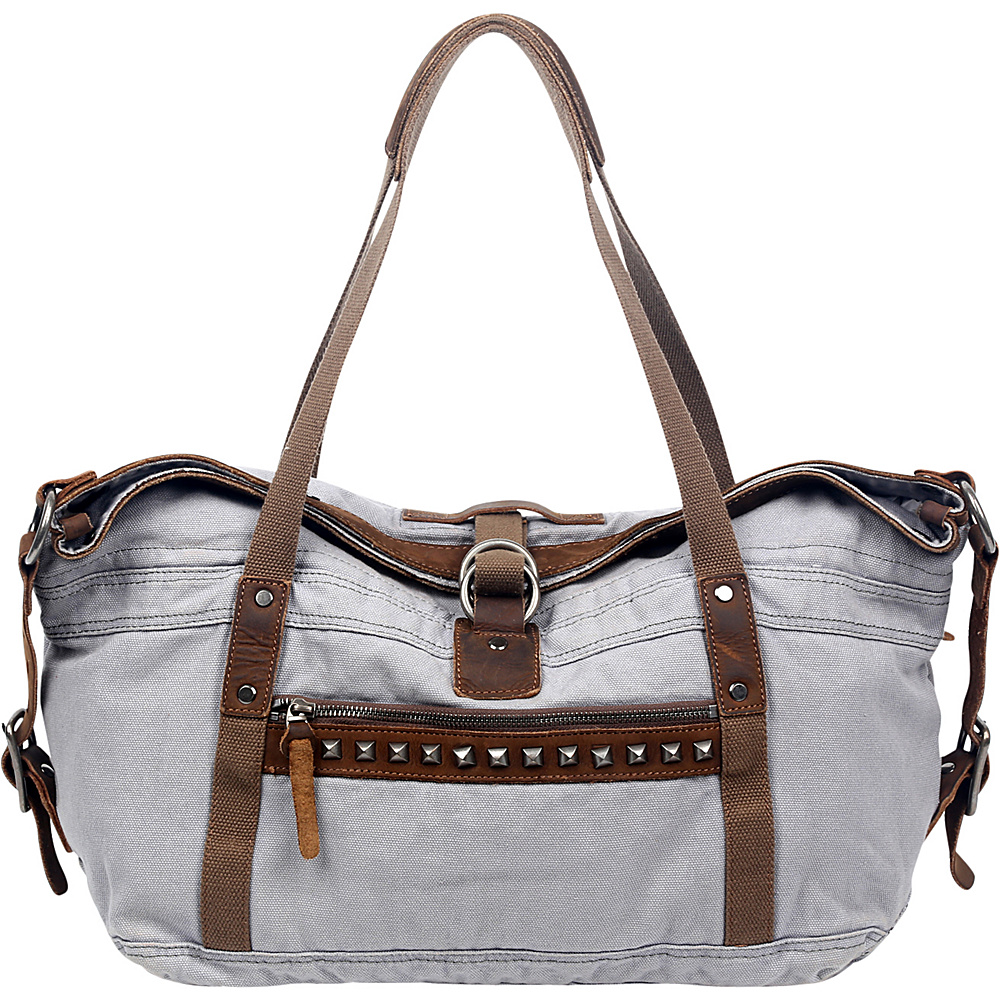 TSD Butterfly Satchel Grey - TSD Fabric Handbags