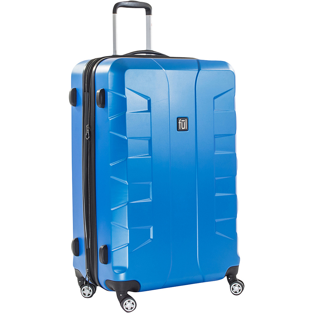 ful Laguna 25in Spinner Rolling Luggage Light Blue ful Hardside Checked