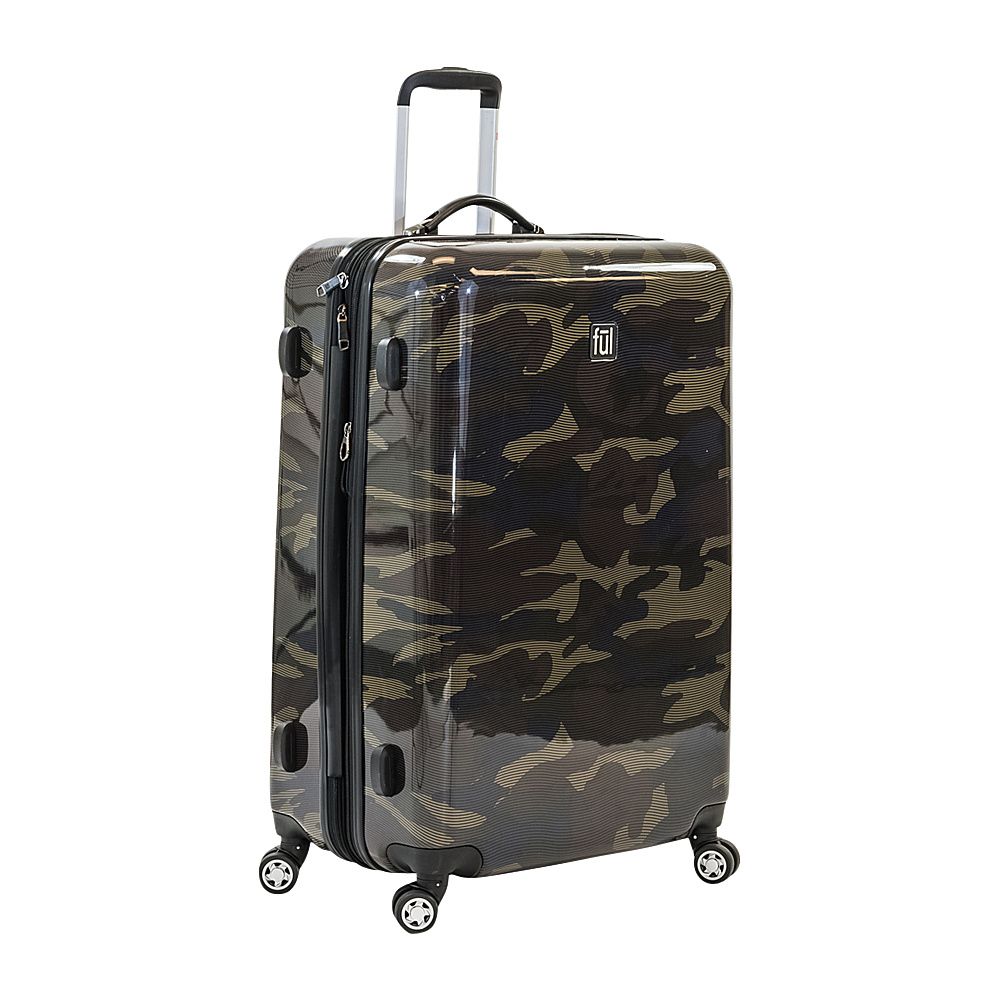 ful Ridgeline 24 Inch Spinner Rolling Luggage Camo ful Hardside Checked