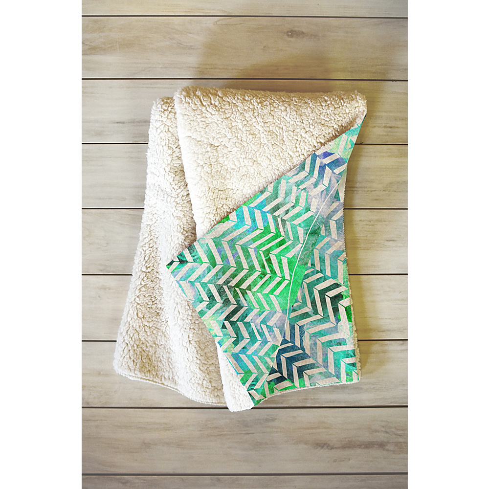 DENY Designs Medium Sherpa Fleece Blanket Bianca Green Follow Your Own Path Mint DENY Designs Travel Pillows Blankets