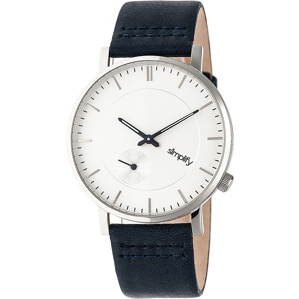 Simplify The 3600 Unisex Watch Navy Silver Silver Simplify Watches