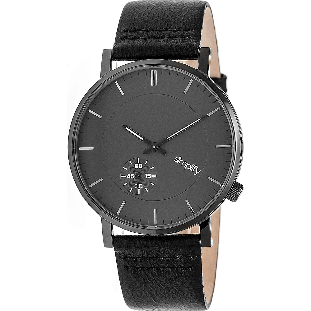 Simplify The 3600 Unisex Watch Black Gunmetal Charcoal Simplify Watches
