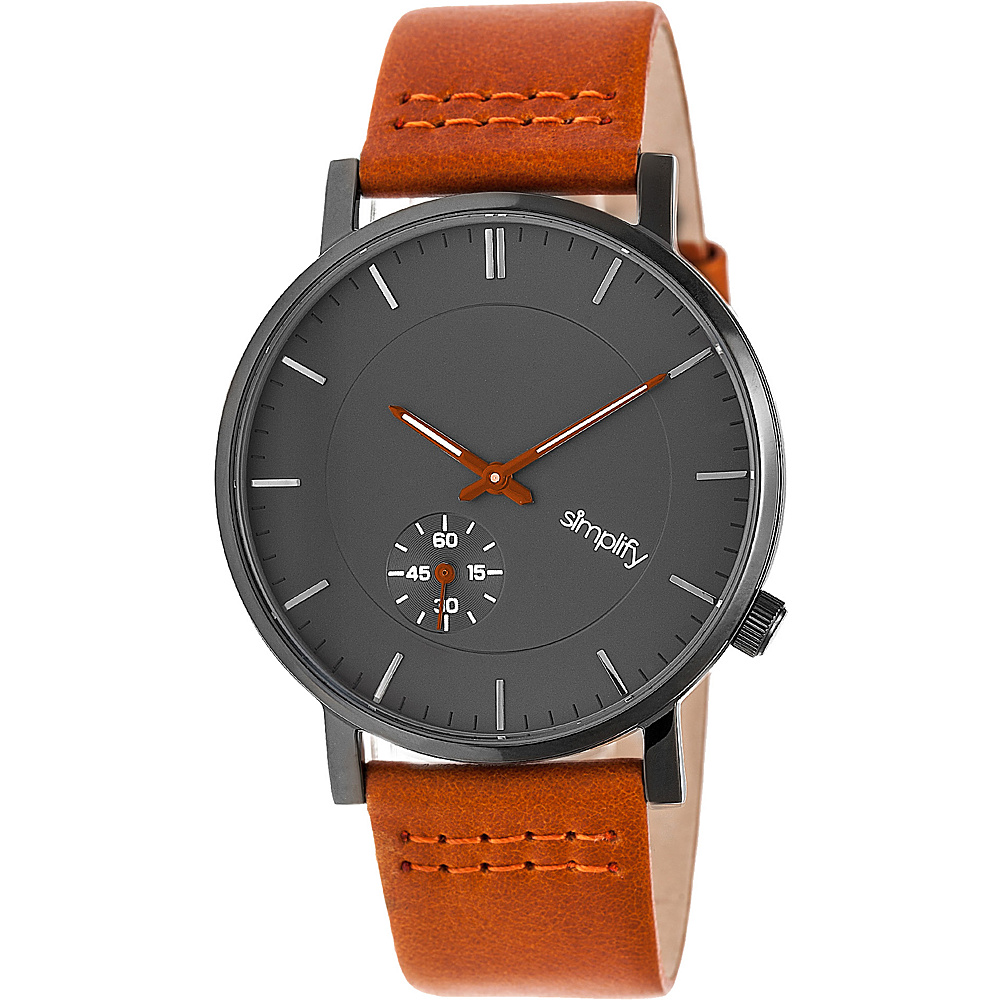 Simplify The 3600 Unisex Watch Orange Gunmetal Charcoal Simplify Watches