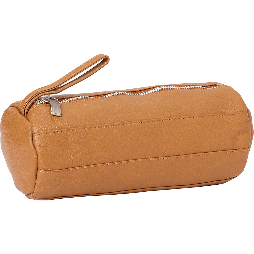 Piel Leather Cylinder Cosmetic Bag Saddle Piel Women s SLG Other