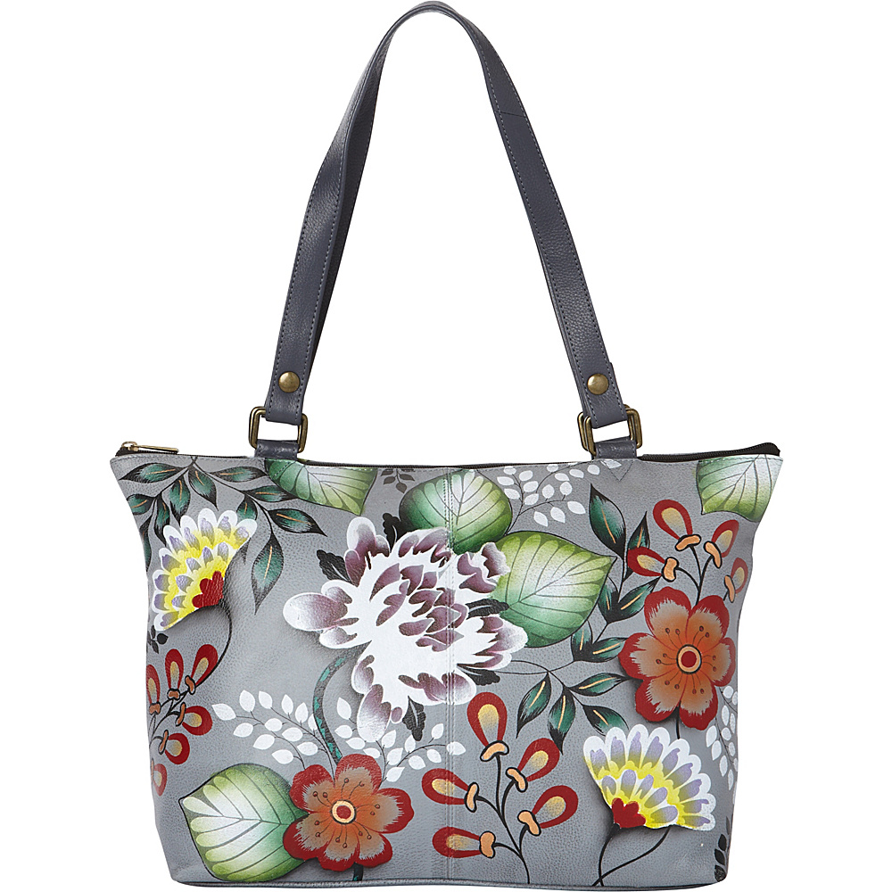 ANNA by Anuschka Hand Painted Large Tote Garden Of Eden ANNA by Anuschka Leather Handbags