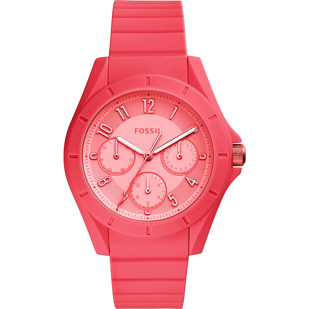 Fossil Poptastic Multifunction Silicone Watch Red Fossil Watches