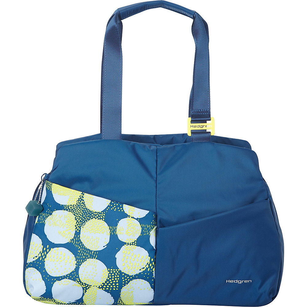 Hedgren Logica Shoulder Bag 03 Version Spots Blue Hedgren Fabric Handbags