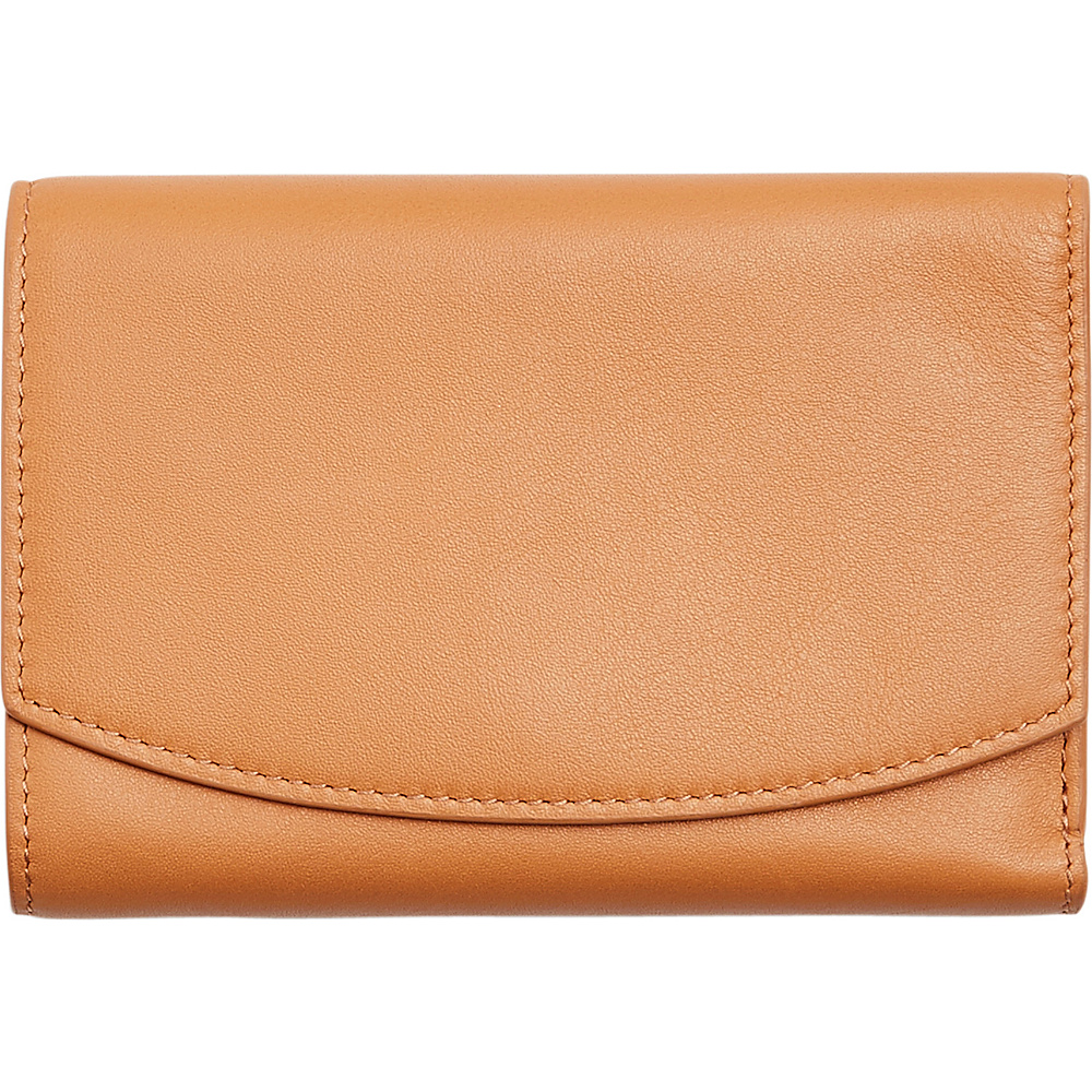 Skagen Compact Leather Flap Wallet Tan Skagen Women s Wallets