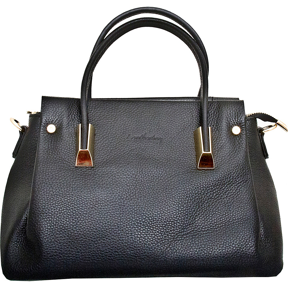 Leatherbay Bellano Tote Black - Leatherbay Leather Handbags