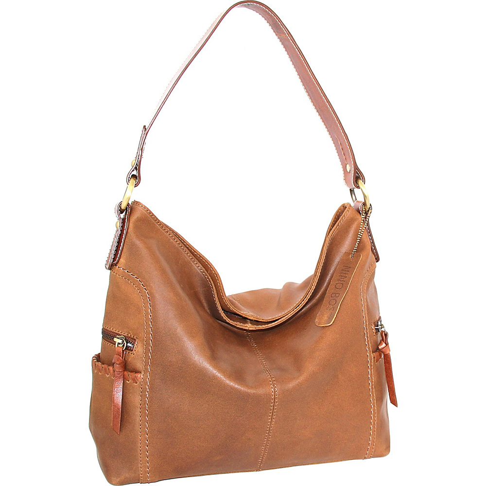 Nino Bossi Flora Hobo Saddle - Nino Bossi Leather Handbags