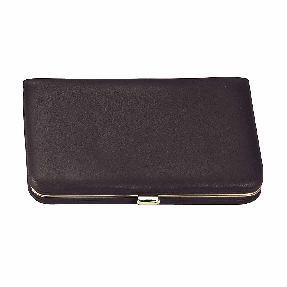 Royce Leather Framed Business Card Wallet Black