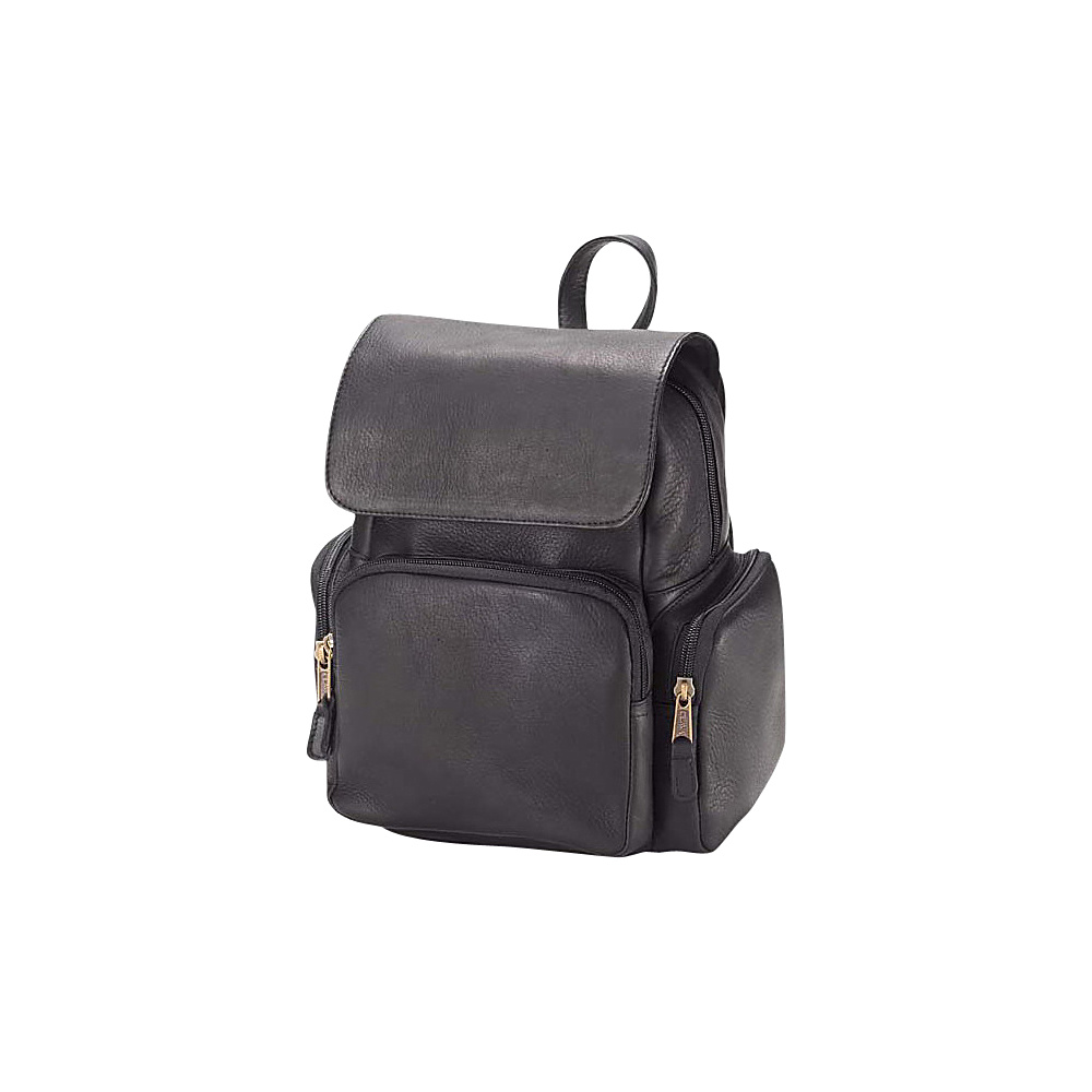 Clava Mid Size Multi Pocket Backpack Vachetta Black