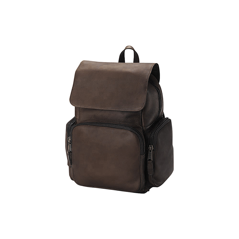 Clava Mid Size Multi Pocket Backpack Vachetta Cafe